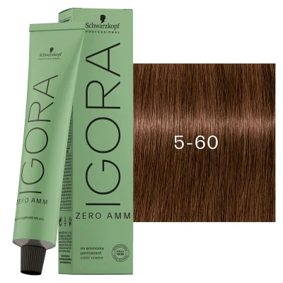 Afbeelding van Schwarzkopf Igora Zero Amm 5 60 Light Brown Chocolate Naturel ml