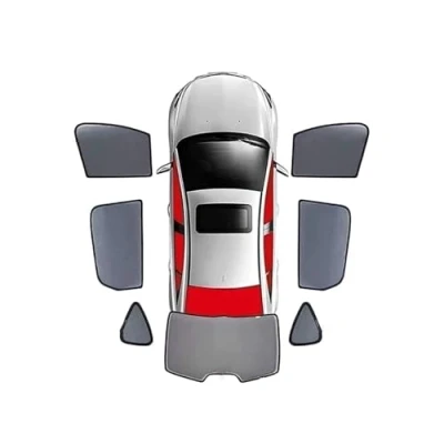 Afbeelding van Auto zijruit zonnescherm, voor Ford Focus 2005 2011 [MK4][MK2] UV stralen/zonbescherming zelfklevende schittering zonnestralen bescherming,E 7pcs whole car