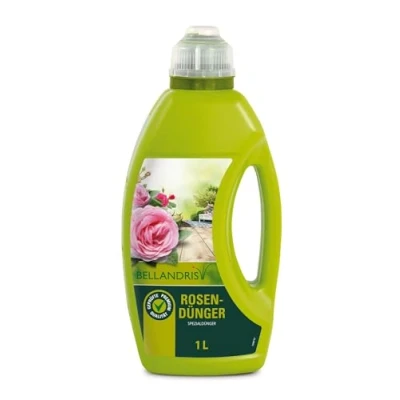 Afbeelding van Bellandris Rozenmest: bevordert een gezonde en krachtige groei van rozenblaadjes, met belangrijke voedingsstoffen voor alle soorten rozen, 1000 ml