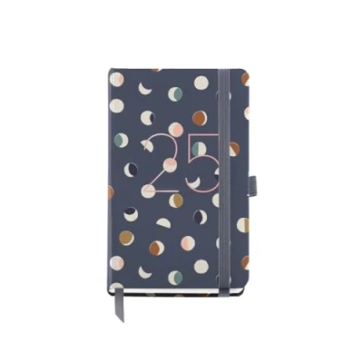Afbeelding van Miquelrius Kalender 2025, jaarplanner, 90 x 140 mm, dagoverzicht, omslag van gelamineerd karton, spiraalbinding, rubberen bandsluiting, papier 80 g/m², Spaans, Engels en Portugees, manen