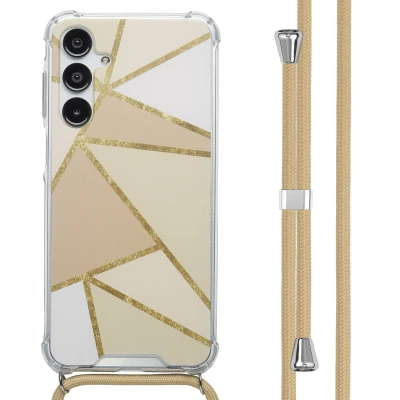 Afbeelding van imoshion Hoesje Geschikt voor Samsung Galaxy A16 (5G) Design met Koord Beige Graphic