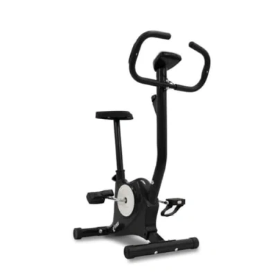 Afbeelding van FFitness Easybelt hometrainer, ultracompact, fitnessfiets, verstelbare weerstand, LCD display, hartslagsensoren, uniseks, pedalen met bevestigingsriem