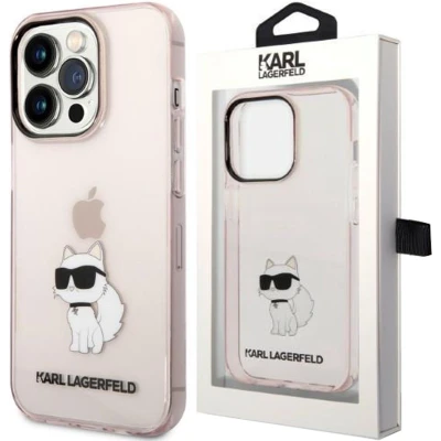 Afbeelding van Karl Lagerfeld KLHCP14XHNCHTCP iPhone 14 Pro Max 6.7 roze/roze hardcase Ikonik Choupette