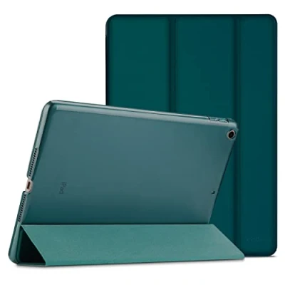 Afbeelding van ProCase Hoes voor iPad 9,7 inch Case, 6e 2018 / 5e 2017 Shockproof Hoesje Beschermhoes Smart Folio Cover Case met Translucent Back Smaragd