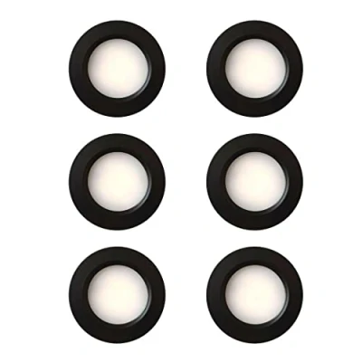 Afbeelding van MARVIX Zwarte led spotverlichting, 12 V, 24 dimbare inbouwspots voor camper, caravan, camper en bootverlichting (warmwit, 3000K) 6 stuks