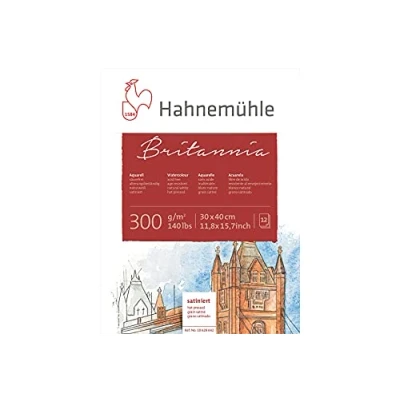 Afbeelding van Hahnemuhle Aquarelblok Britannia 300 gram Hot Pressed 30 x 40 cm