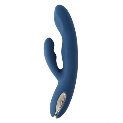 Afbeelding van Svakom Aylin Tapping Rabbit Vibrator Blauw GRATIS TOY bij iedere bestelling v.a. 40,