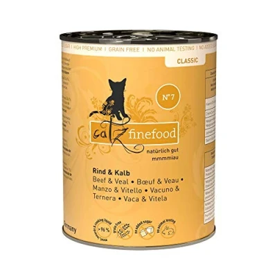 Afbeelding van Catz finefood N 7 kalf fijnkost kattenvoer nat en verfijnd met abrikoos &amp; ananas, 6 x 400g blikken