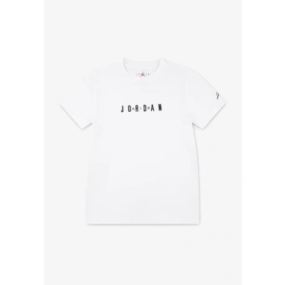 Afbeelding van Jordan Wordmark CREW Unisex Tshirt print voor kinderen, Maat: 132 147, White