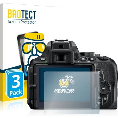 Afbeelding van BROTECT Screenprotector voor Nikon D5600 Folie Beschermfolie Beschermglas transparant (3 Stuks)