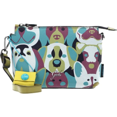 Afbeelding van Gabs Leren Schoudertas Josephine TG Animals + Bull Crossbody Bag Pop Dogs Vinaigrette Veelkleurig