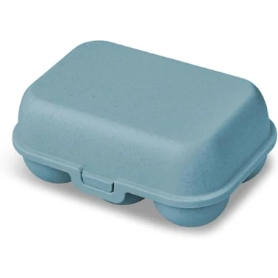 Afbeelding van Koziol Eierdoos, Mini, Voor 6 Eieren, Natuur Bloemen Blauw, Organic Bio Circular Eggs To Go