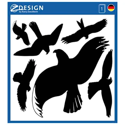 Afbeelding van AVERY Zweckform 4485 waarschuwingsvogels vogels zwart (folie) 6 stickers