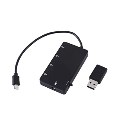 Afbeelding van Micro USB OTG Charge HUB, 4 poorts Hub USB2.0 verlengadapter Oplaadkabel voor Smartphone, Tablet, Android en Windows