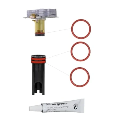 Afbeelding van 3 x O ring + 6 g diamantsiliconenvet type 2, compatibel met Delonghi EABI EAM ECA ECAM ESAM EPAM ETAM AEG Philips voor zetgroep, aandrukknop en thermoblok