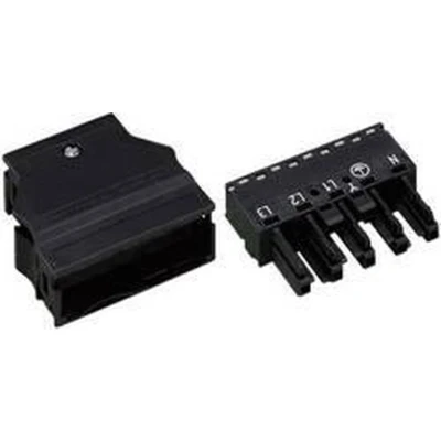 Afbeelding van WAGO 770 105/L010 165 Netstekker WINSTA MIDI Bus, recht Totaal aantal polen: 4 + PE 25 A Zwart 1 stuk(s)