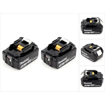 Afbeelding van Makita BL 1850 B 18 V 5 Ah / 5000 mAh Li ion accu met LED display set van 2
