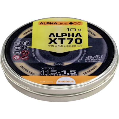 Afbeelding van Rhodius XT70 BOX 211082 Doorslijpschijf recht 115 mm 10 stuk(s)