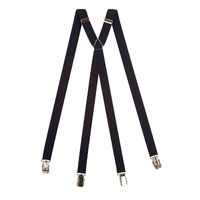 Afbeelding van Olata X Vormige Dunne Bretels met Clips 2 cm. Marineblauw
