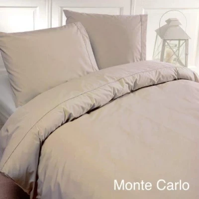Afbeelding van Dekbedovertrek Papillon Monte Carlo Zand Percal 140 x 200 / 220 cm 1 Persoons
