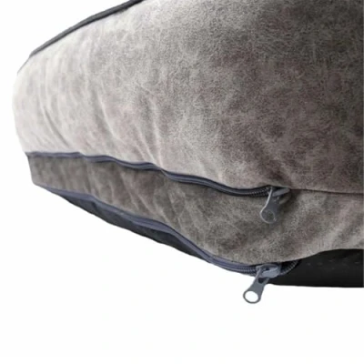 Afbeelding van Rosewood Groot hondenbed voor grote honden, machinewasbaar, super zacht fleece gevoerd, kunstsuède, grijs, 84 x 66 20 cm