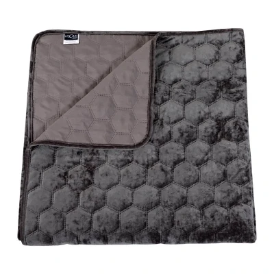 Afbeelding van Unique Living Bedsprei Peggy 220x220cm dark grey
