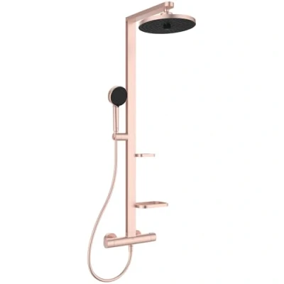Afbeelding van Ideal standard alu ceratherm douchesysteem met douchekraan therm hoofdd m 2 straalsoorten 26cm hoh 15cm handdouche 10cm ro