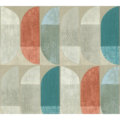 Afbeelding van AS Creation Geo Nordic 37531 1 375311 Beige / Rood
