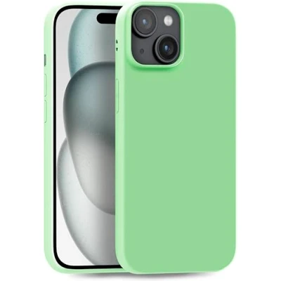 Afbeelding van MyGadget hoesje voor iPhone 15 Plus Cover Ultradun TPU Zacht aanvoelend rubber en anti kras Flexibele siliconen Groen