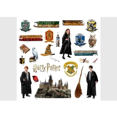 Afbeelding van Harry Potter Hogwarts kinderkamer muurstickers, muursticker jonge decoratie van AG Design 30 x cm ADKS 3838