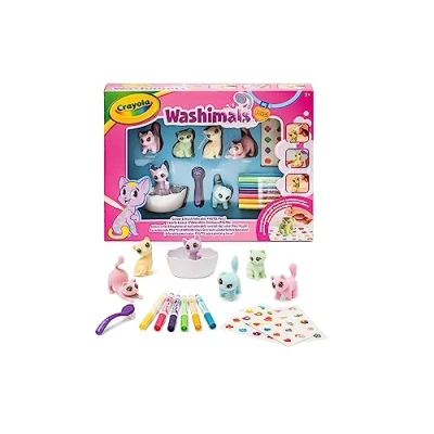 Afbeelding van Crayola Washimals Hobbypakket Pets Activiteitenset Met Stickers In Pastelkleuren