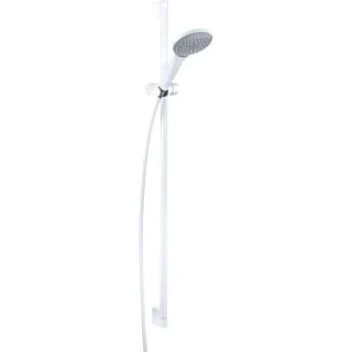 Afbeelding van Kludi freshline glijstangset met handdouche 1s 90cm doucheslang 160cm chroom wit 678409100 6784091 00