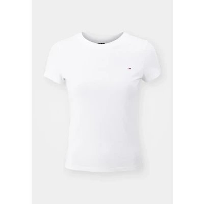 Afbeelding van Tommy Jeans SLIM C NECK TEE Tshirt basic, Dames, Maat: 36, White