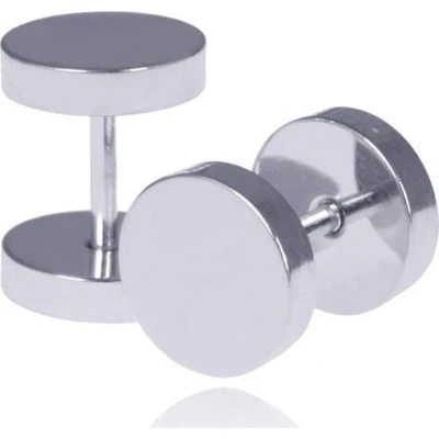 Afbeelding van LGT Jewels Stud oorbellen Zilverkleurig 8mm