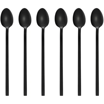 Afbeelding van GRÄWE Longdrinklepel 6 stuks, roestvrij staal titanium, serie Lissabon, bestek