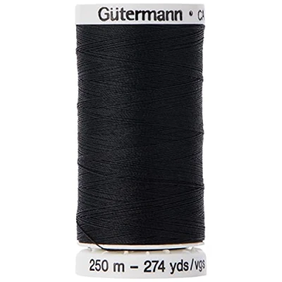 Afbeelding van Gütermann Naaigaren Zwart Nr 000 250 meter