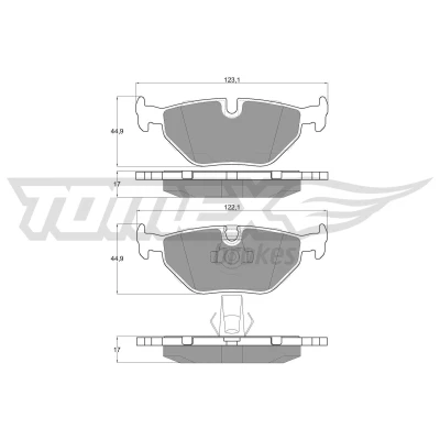 Afbeelding van Remblokkenset, schijfrem TOMEX Brakes TX 13 21