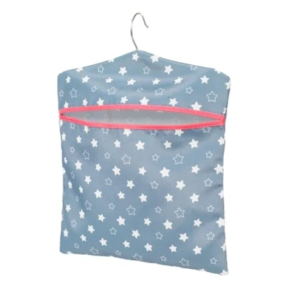 Afbeelding van Kleeneze hangtas waslijn Clip Bag Star Print Basket 33 x 30 cm.
