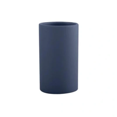 Afbeelding van Spirella Tandenborstelbeker Tandenborstelhouder Keramische Tube 7x11,5 cm Blauw Mat