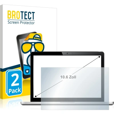 Afbeelding van BROTECT Screenprotector voor Laptops met 10.6 inch Schermen [230 mm x 138 mm, 15:9] Folie Beschermfolie matte (2 Stuks)