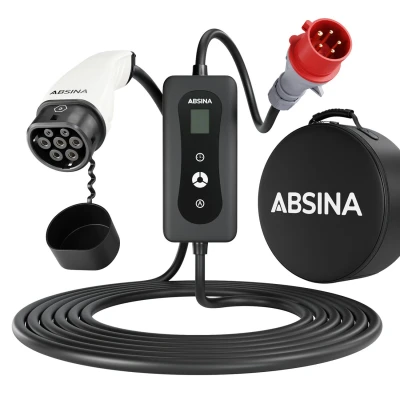 Afbeelding van Absina Mobile Wallbox 11kW, Type 2 en CCS, 480V CEE, voor het opladen van elektrische hybride voertuigen aan CEE stopcontacten