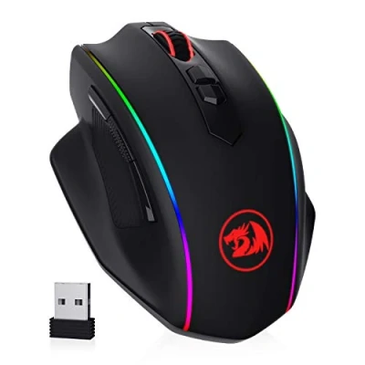 Afbeelding van Redragon M686 draadloze gamingmuis, 16000 dpi/draadloze gamermuis met professionele sensor, 45 uur duurzame stroomcapaciteit, aanpasbare macro en RGB achtergrondverlichting voor pc/Mac/laptop