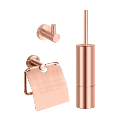Afbeelding van Best Design One Pack toilet accessoiresset Lyon rosé mat goud