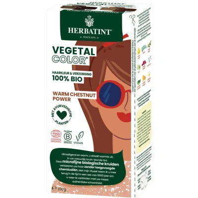 Afbeelding van Herbatint Vegetal Color Haarverf Biologisch en vegan Chestnut Power (kastanjebruin) 100 gram