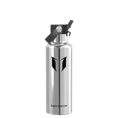 Afbeelding van Super Sparrow Waterfles, RVS Drinkfles 750ml, Waterfles Herbruikbaar Rietje, Lekvrije Thermosfles BPA Vrij, voor Sport, Outdoor