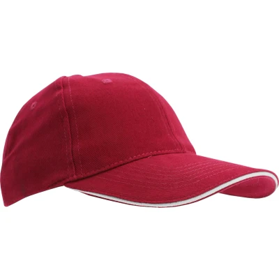 Afbeelding van SOLS Unisex Buffalo 6 Panel Baseball Cap (Rood/Wit)