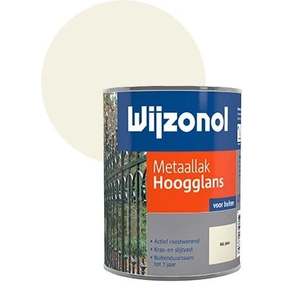 Afbeelding van Wijzonol Metaallak Hoogglans Ral 9001 750 ml