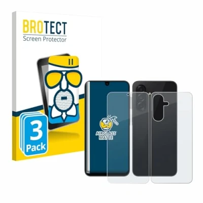Afbeelding van BROTECT Screenprotector voor Samsung Galaxy A26 5G (Voor+Achter) Folie Beschermfolie Beschermglas matte (3 Stuks)