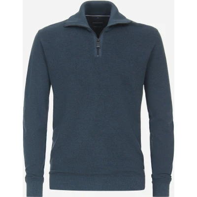 Afbeelding van Casa Moda Casual Regular Fit Half Zip Sweater benzine, Effen