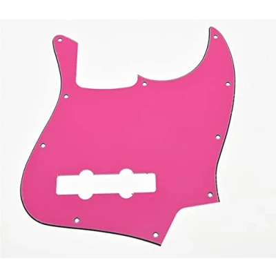 Afbeelding van Dopro Jazz Bass J Pickguard fits USA/Mexicaanse 4 String Fender Roze 3 Ply